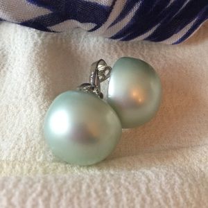 Trifari Crown VTG Pastel Button Clip-On Earrings